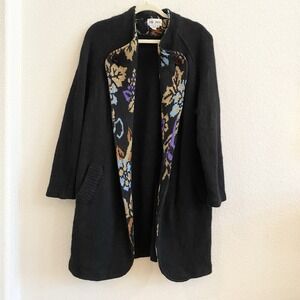 VTG J M Joss Cardigan Sweater‎ Womens Medium Y2K Mohair Wool Open Front